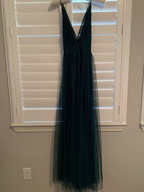 "Ever After" Prom, Gala, Bridesmaid Hunter Green Dress Small